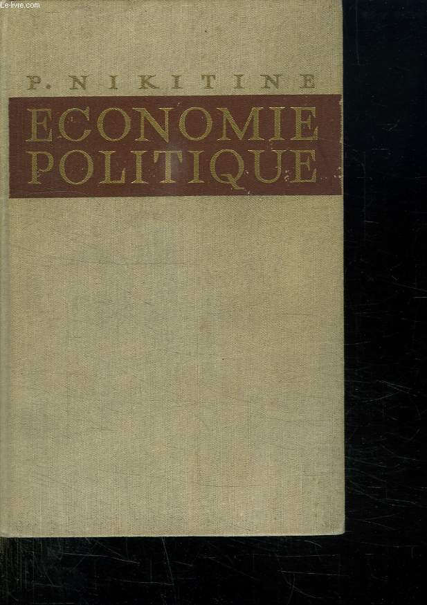 MANUEL D ECONOMIE POLITIQUE.