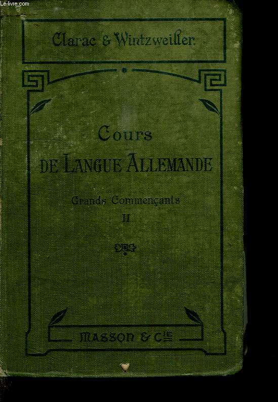 COURS DE LANGUE ALLEMANDE. GRANDS COMMERCANTS TOME 2.