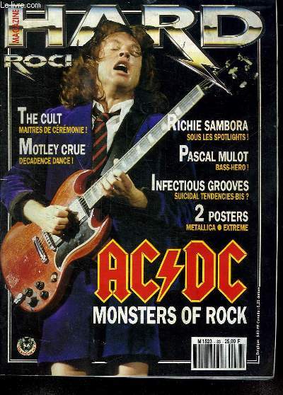 HARD ROCK N 83. OCTOBRE 1991. SOMMAIRE:MOTLEY CRUE. AC / DC. CANNIBLA CORPSE. HARD BIZ. PASCAL MULOT.