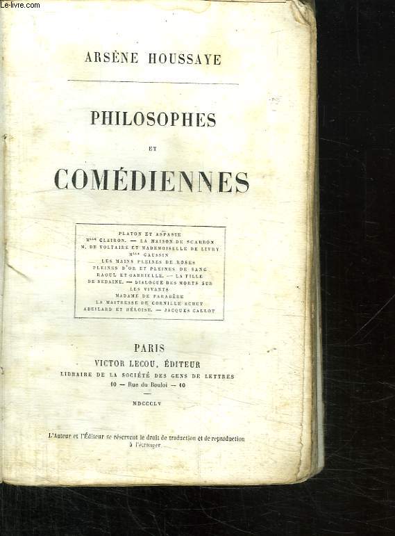 PHILOSOPHES ET COMEDIENNES.