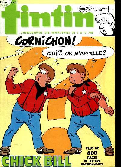 TINTIN N 189. L EBDOMADAIRE DES SUPER JEUNES DE 7 A 77 ANS. DU N 36 AU N 45.