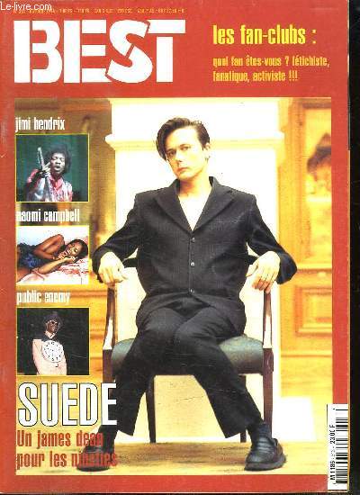 BEST N 313. SOMMAIRE: NAOMI CAMPBELL. SUEDE. LES FEMMES DANS LE RAP. HENDRIX / WOODSTOCK.