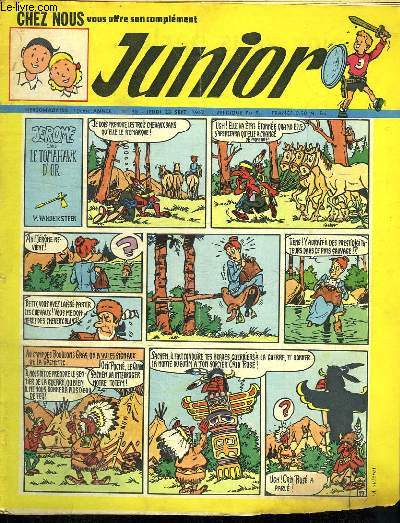 JUNIOR N 38. 20 SEPTEMBRE 1962. JEROME DANS LE TOMAHAWK D OR.