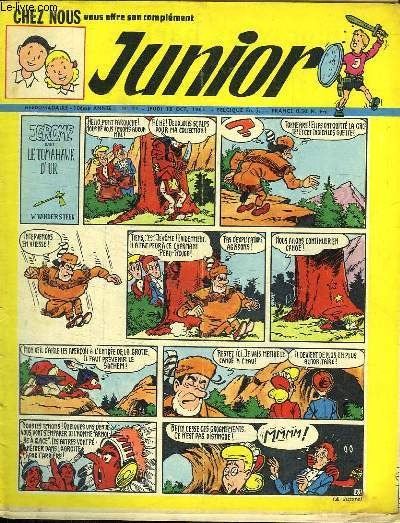 JUNIOR N 42. 18 OCTOBRE 1962. JEROME DANS LE TOMAHAWK D OR.