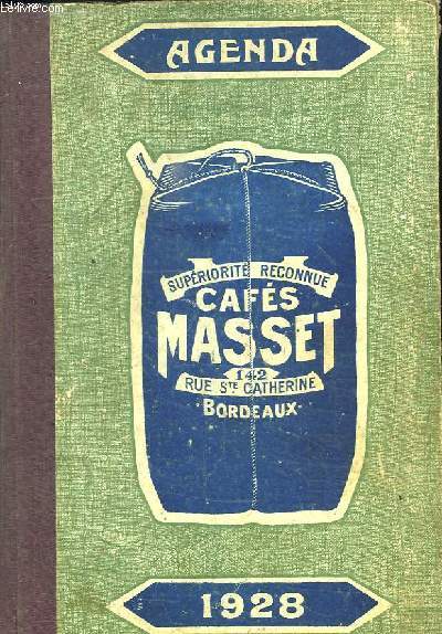 AGENDA MASSET 1928. OFFERT PAR LA CAFETERIA MASSET.