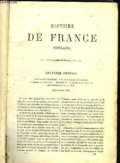 HISTOIRE DE FRANCE POPULAIRE. TOME 4.