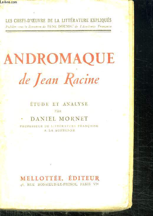 ANDROMAQUE DE JEAN RACINE.