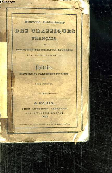 HISTOIRE DU PARLEMENT DE PARIS. TOME PREMIER.
