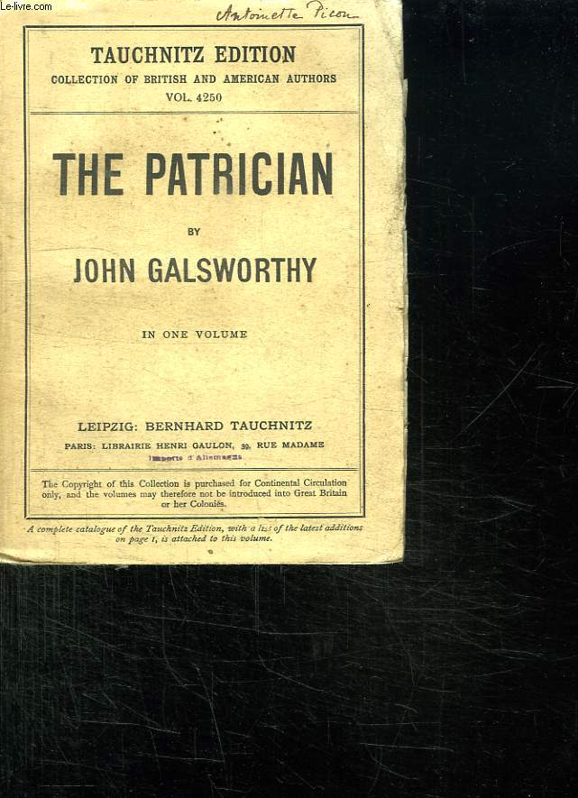 THE PATRICIAN. TEXTE EN ANGLAIS.