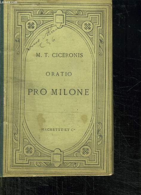 ORATIO PRO MILONE. TEXTE EN LATIN.