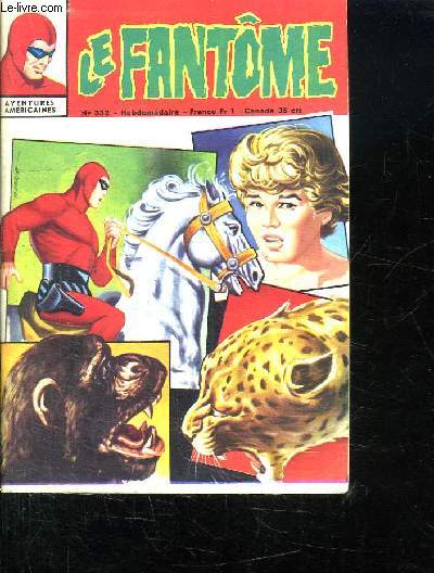 LE FANTOME N 332 DU 23 JANVIER 1971. UNE JEUNE FILLE DANS LA JUNGLE.