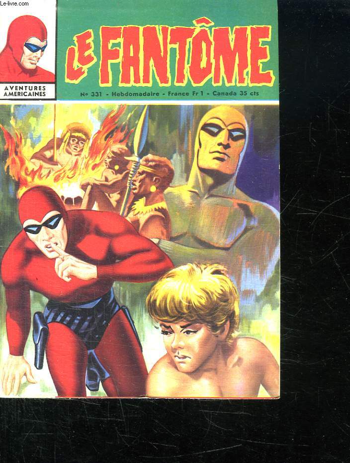 LE FANTOME N 331 DU 16 JANVIER 1971. UNE JEUNE FILLE DANS LA JUNGLE.