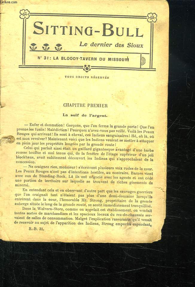 SITTING BULL N° 31. LA BLOODY TAVERN DU MISSOURI. - MALINOWSKI L. - 1908 - Afbeelding 1 van 1