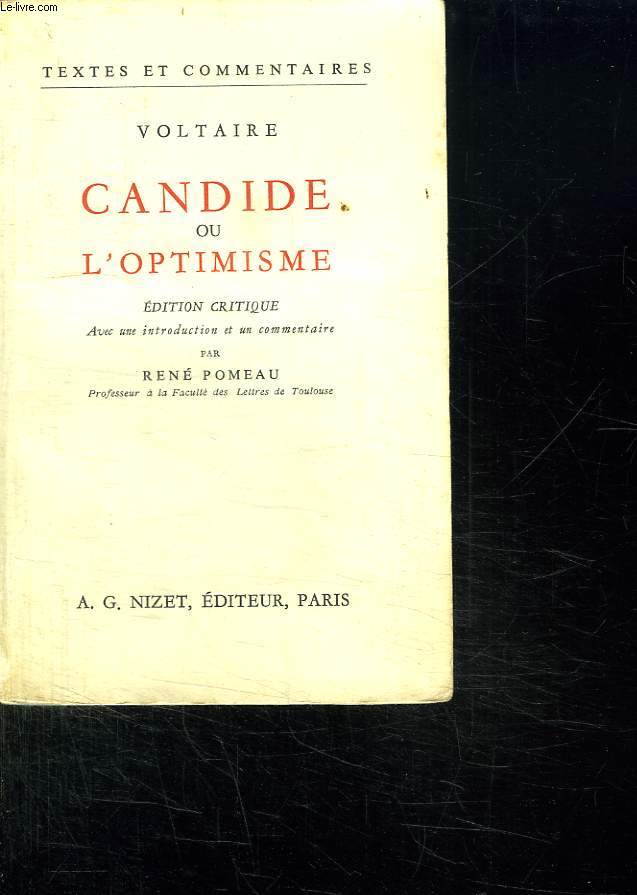 CANDIDE OU L OPTIMISME.
