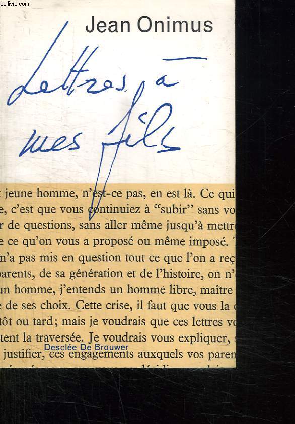 LETTRES A MES FILS.