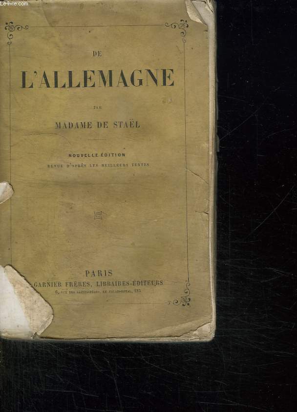 DE L ALLEMAGNE.