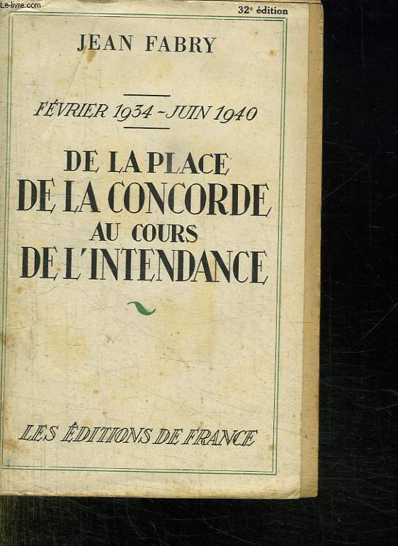 DE LA PLACE DE LA CONCORDE AU COURS DE L INTENDANCE.
