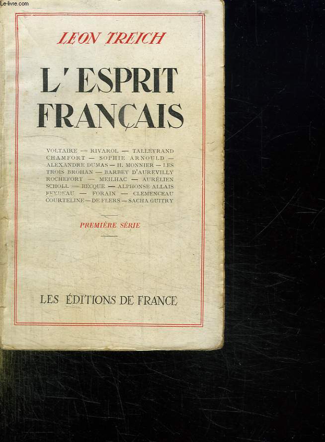 L ESPRIT FRANCAIS. PREMIERE SERIE.