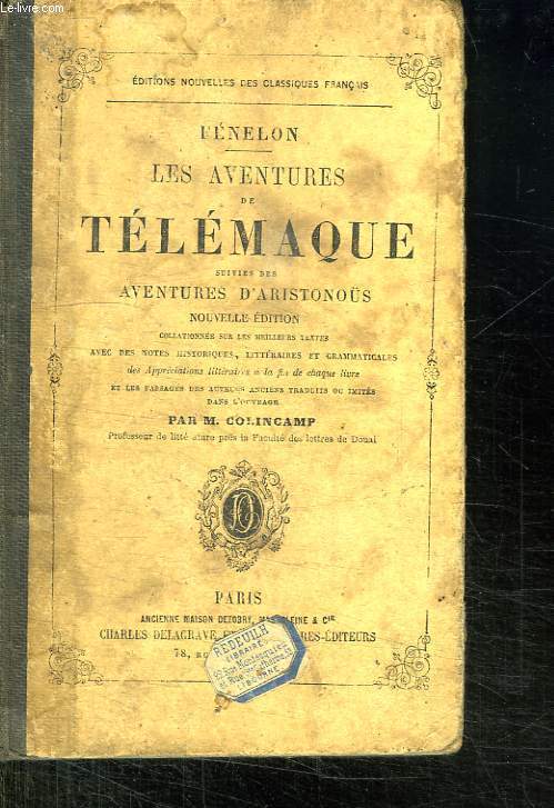 LES AVENTURES DE TELEMAQUE SUIVIES DES AVENTURES D ARISTONOUS.