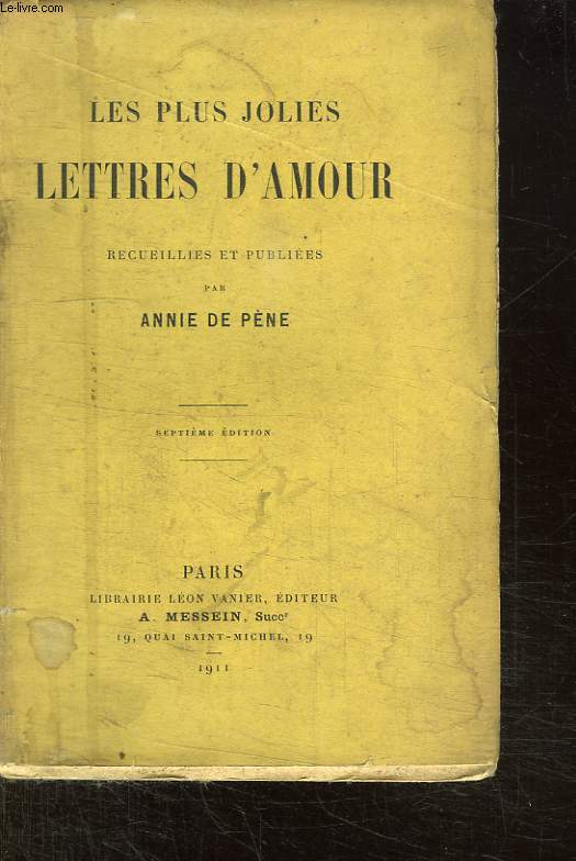 LES PLUS JOLIES LETTRES D AMOUR. 6em EDITION.