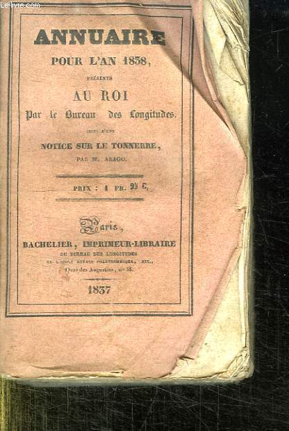 ANNUAIRE POUR L AN 1838 PRESENTE AU ROI.