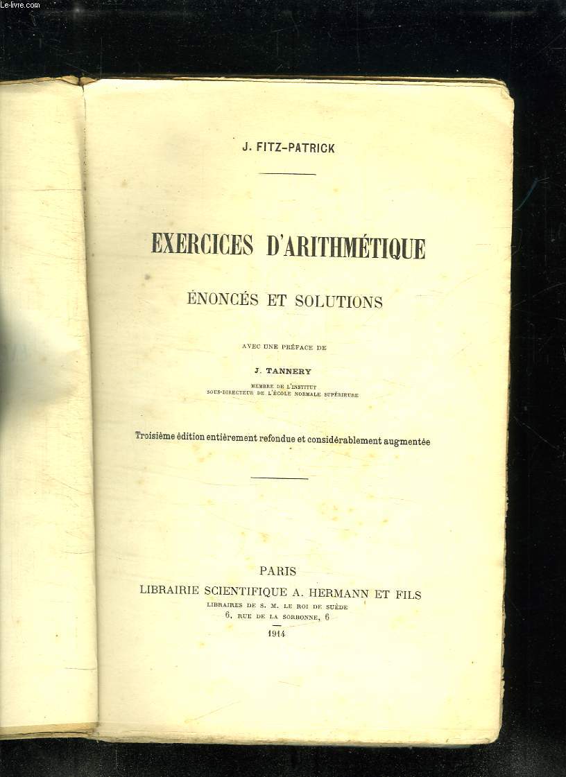 EXERCICES D ARITHMETIQUE. ENONCES ET SOLUTIONS.