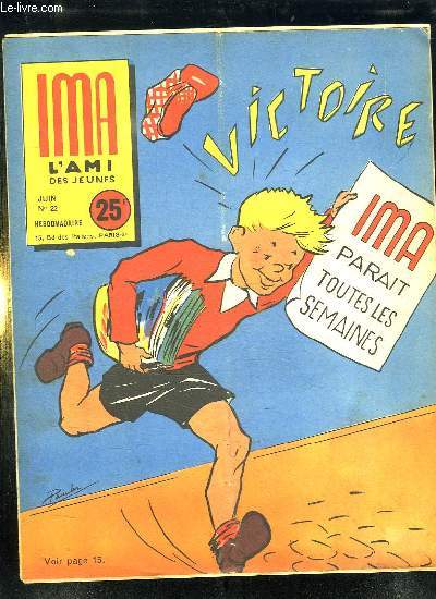 IMA L AMI DES JEUNES N 22 DE JUIN 1956. RUDI JOUE SON SCLAP.