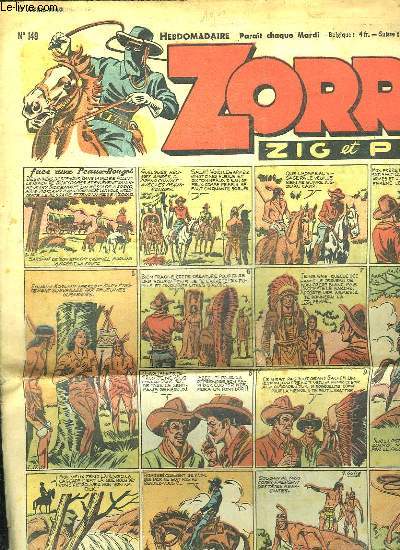 ZORRO N 149. DU 17 AVRIL 1949. ZIG ET PUCE.