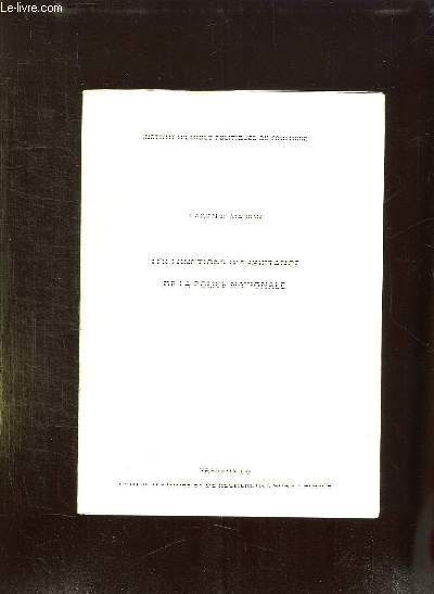 LES FONCTIONS D ASSISTANCE DE LA POLICE NATIONALE. ANNEE 1980 - 1981.