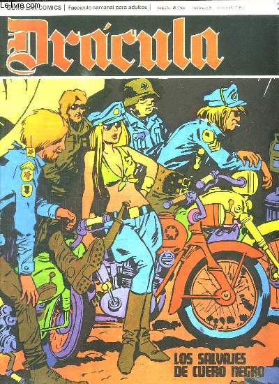 DRACULA N 26. DRACULA. LOS SALVAJES DE CUERO NEGRO. TEXTE EN ESPAGNOL. BANDE DESSINEE POUR ADULTES.