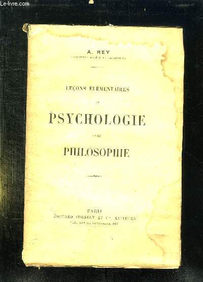 LECONS ELEMENTAIRES DE PSYCHOLOGIE ET DE PHILOSOPHIE.