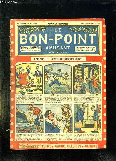 LE BON POINT N 406 DU 9 SEPTEMBRE 1920. L ONCLE ANTHROPOPHAGE.