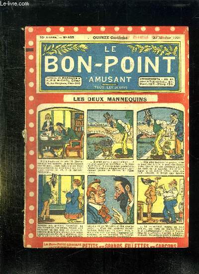 LE BON POINT N 425 DU 20 JANVIER 1921. LES DEUX MANNEQUINS.