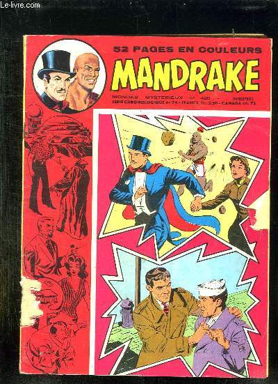 MANDRAKE N 428. DE NOVEMBRE 1975. MANDRAKE LA BALEINE FANTOME.