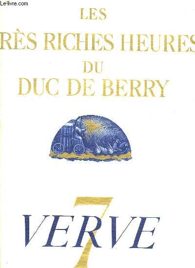 VERVE N 7 VOLUME II. LES TRES RICHE HEURES DU DUC DE BERRY. LE CALENDRIER.