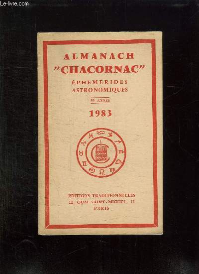 ALMANACH CHACORNAC. 1983. EPHEMERIDES ASTRONOMIQUES.