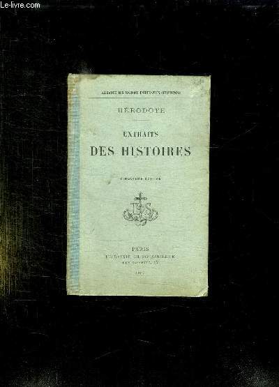 EXTRAITS DES HISTOIRES D HERODOTE. 5em EDITION.