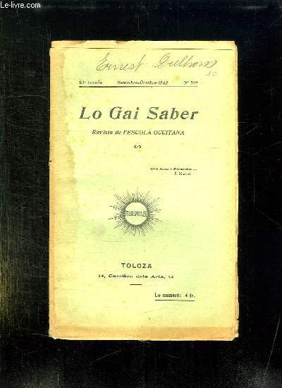 LO GAI SABER N 202 SETEMBRE OCTOBRE 1942.
