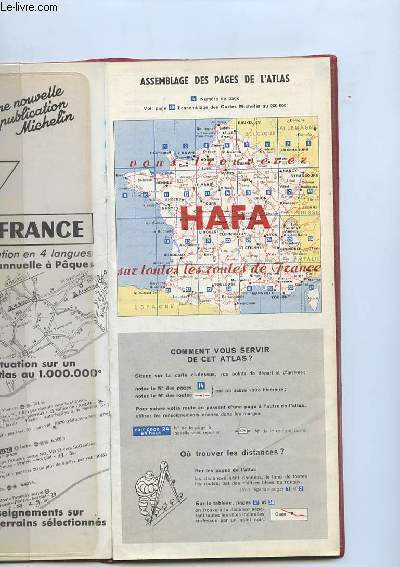 CARTE DE FRANCE. ASSEMBLAGE DES PAGES DE L ATLAS.