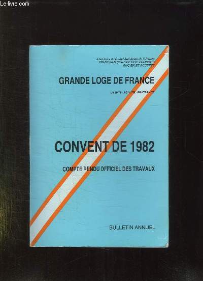 CONVENT DE 5982. COMPTE RENDU OFFICIEL DES TRAVAUX.