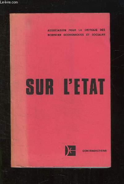 SUR L ETAT. COLLOQUE DE NICE 8 - 9 - 10 SEPTEMBRE 1976.