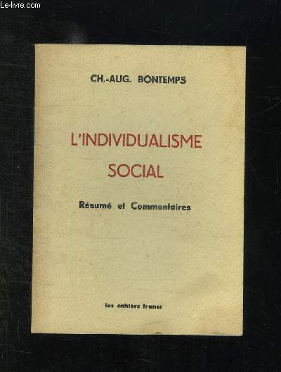 L INDIVIDUALISME SOCIAL. RESUME ET COMMENTAIRES.