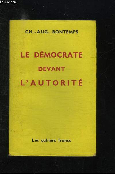 LA DEMOCRATE DEVANT L AUTORITE.