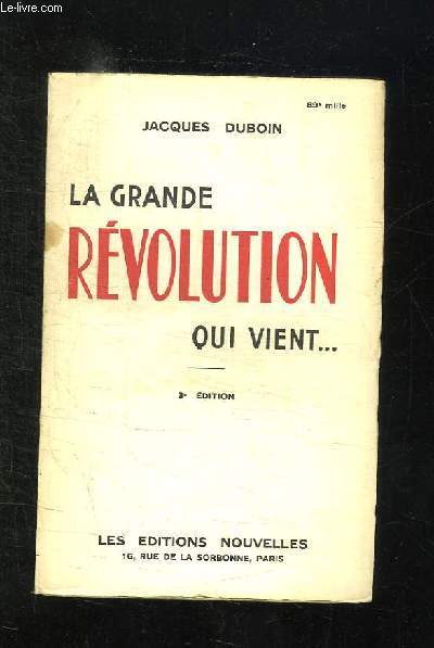 LA GRANDE REVOLUTION QUI VIENT...