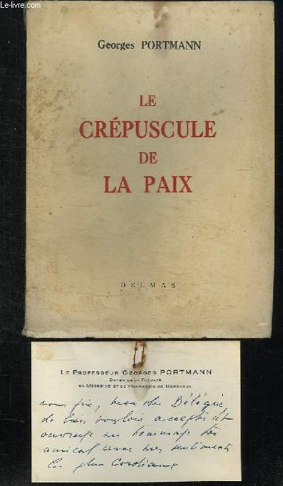 LE CREPUSCULE DE LA PAIX.