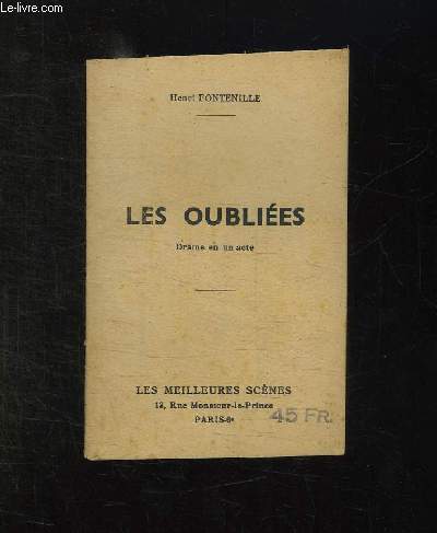 LES OUBLIEES. DRAME EN UN ACTE.