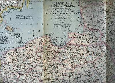 CARTE. POLAND AND CZECHOSLOVAKIA. SEPTEMBRE 1958. TEXTE EN ANGLAIS.