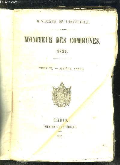 MONITEUR DES COMMUNES 1857. TOME VI 6em ANNEE.