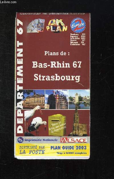 PLANS DE BAS RHIN 67 STRASBOURG.