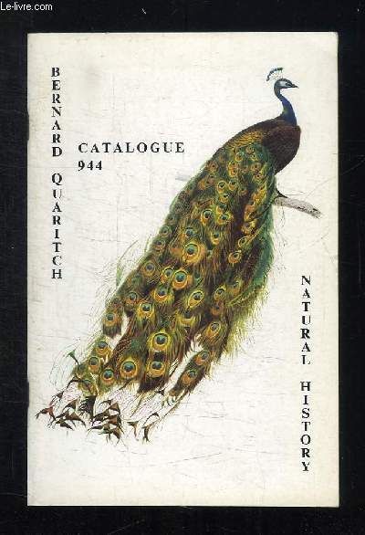CATALOGUE 944. NATURAL HISTORY BOOKS. TEXTE EN ANGLAIS.